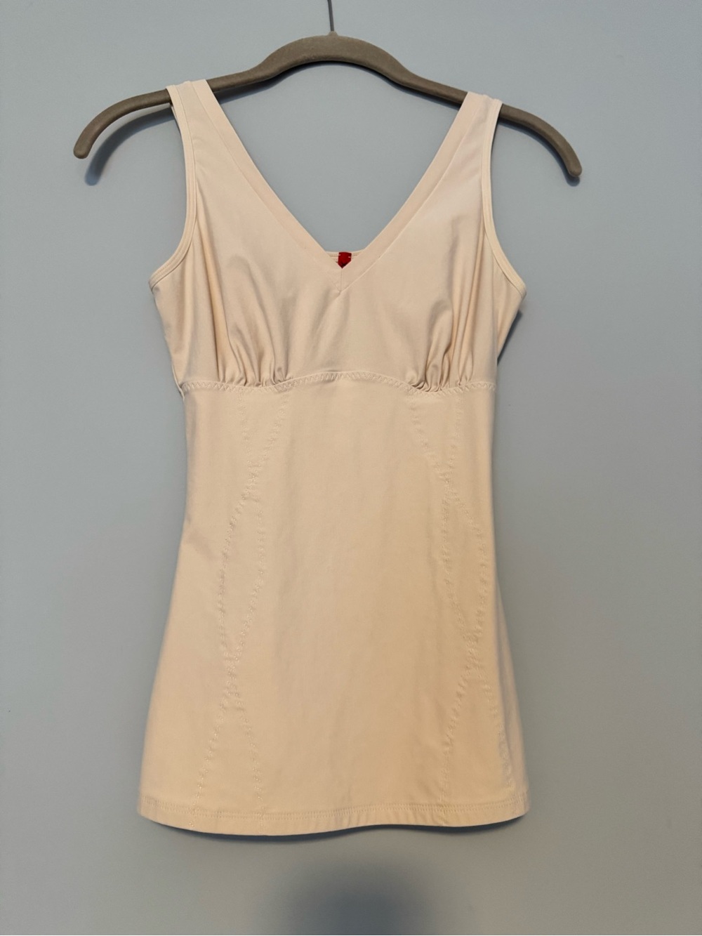 SPANX Cream Seamless V-Neck Shaping Tank Top
